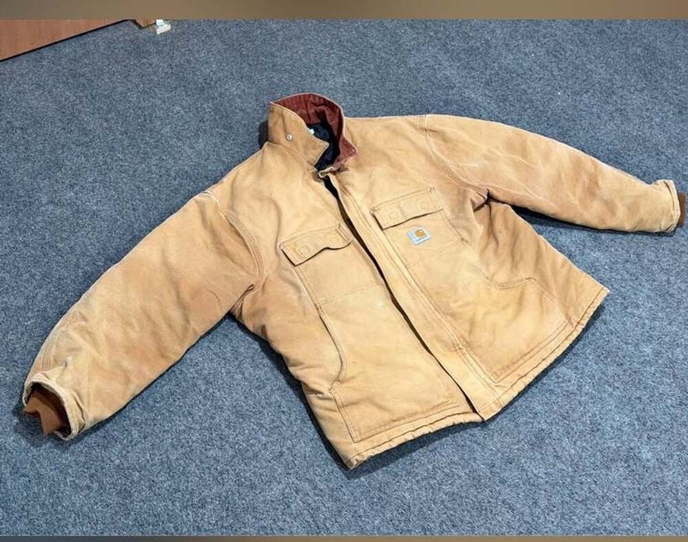 Vintage Carhartt Duck Active Jacket Quilt Lined Brown Canvas Workwear Coat